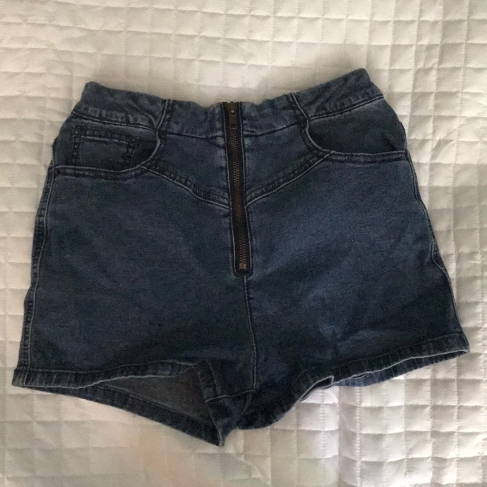 High waisted zip up urban outfitters shorts